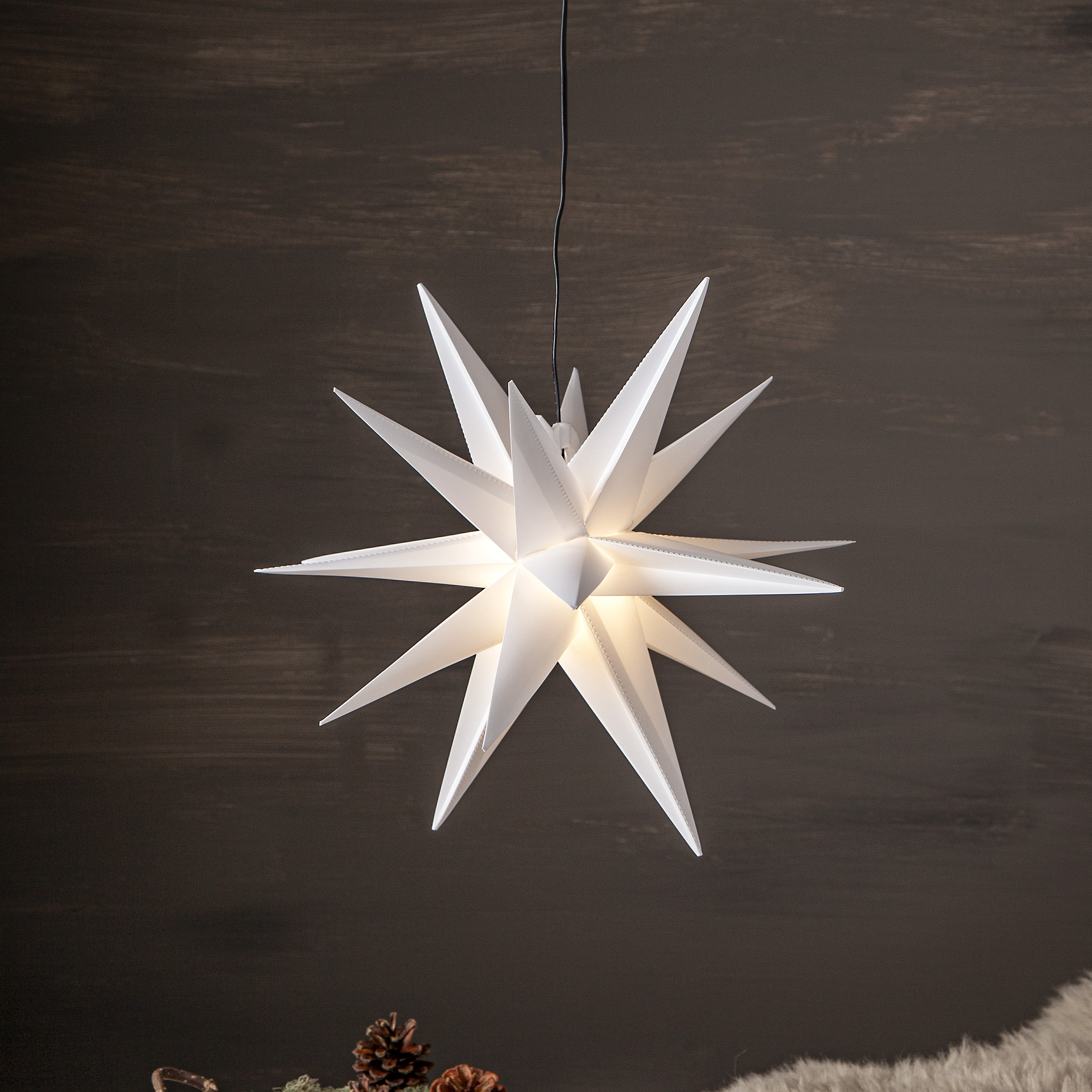 Adventsstjärna - Alice - Vit - Utomhus/Inomhus - 33x33 cm - 2