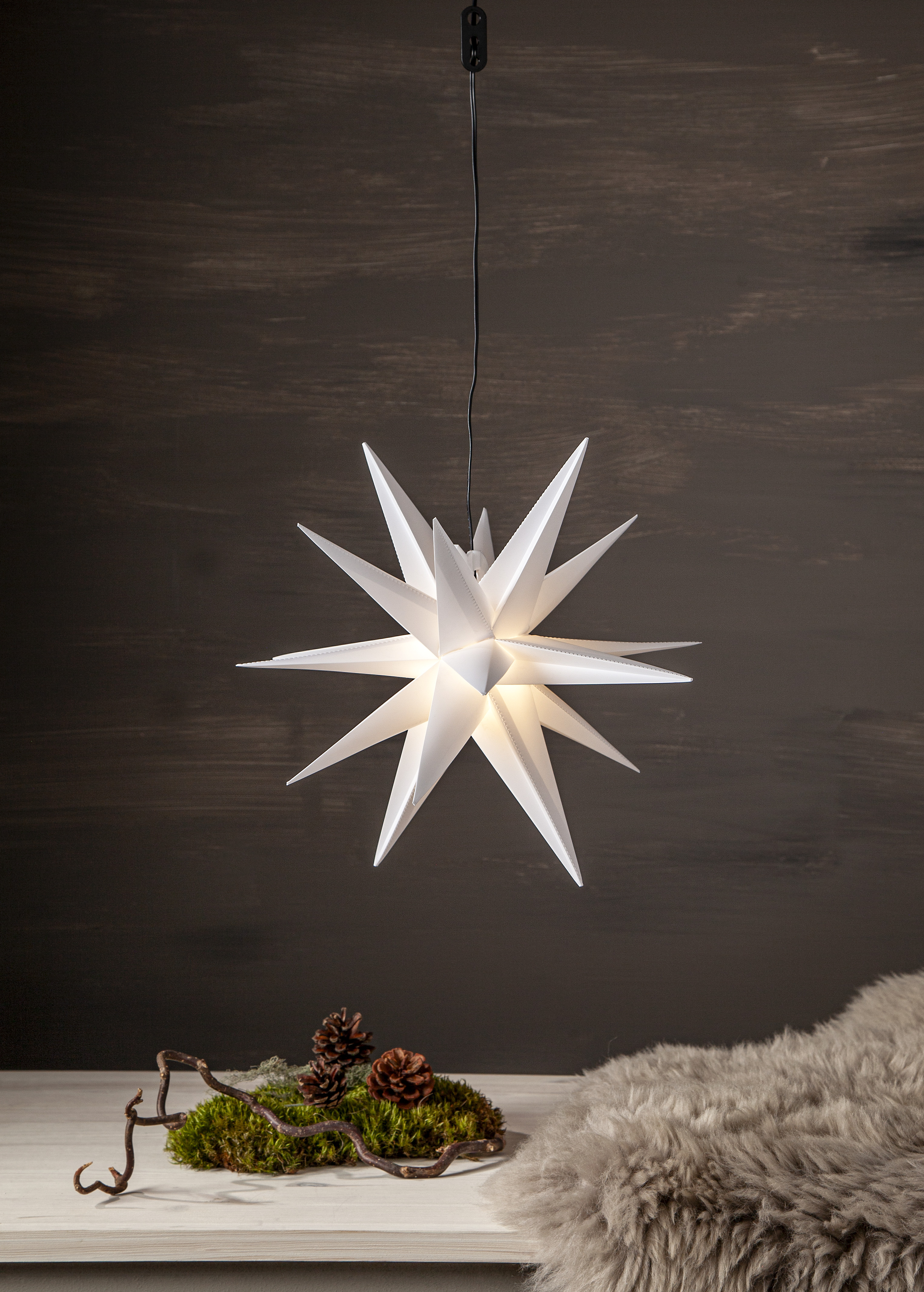 Adventsstjärna - Alice - Vit - Utomhus/Inomhus - 33x33 cm - 5