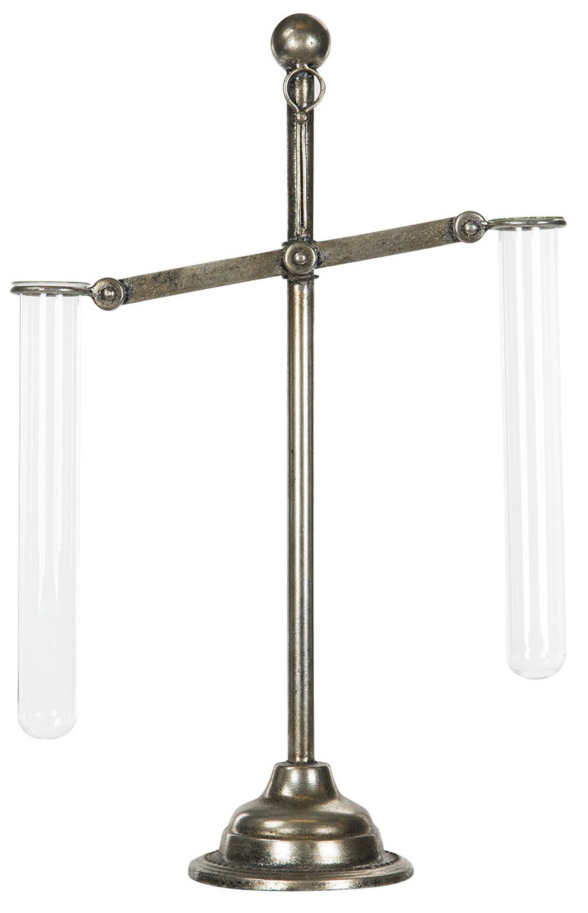 Weighing scale - Vase - Test tube - Antique silver - 3