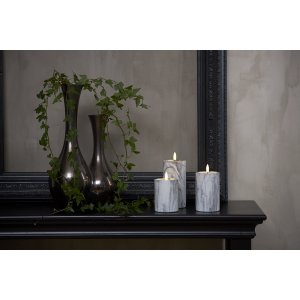 LED Block Light - Battery Light - Marble - 17.5 cm - 4