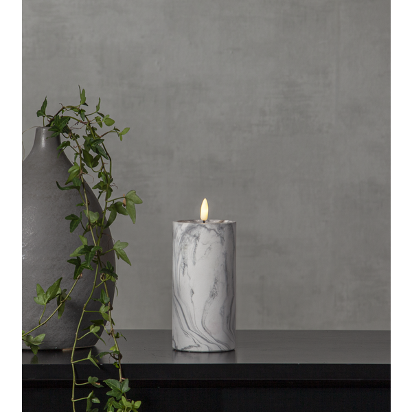 LED Block Light - Battery Light - Marble - 17.5 cm - 7