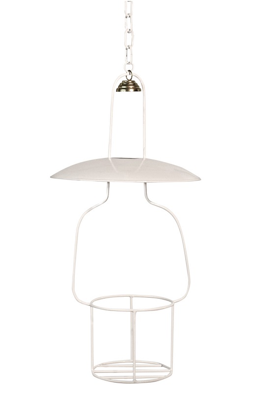 HANGING KEROSENE LAMP WITH STAND, WHITE - 9