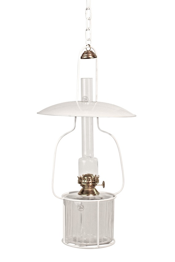 HANGING KEROSENE LAMP WITH STAND, WHITE - 8