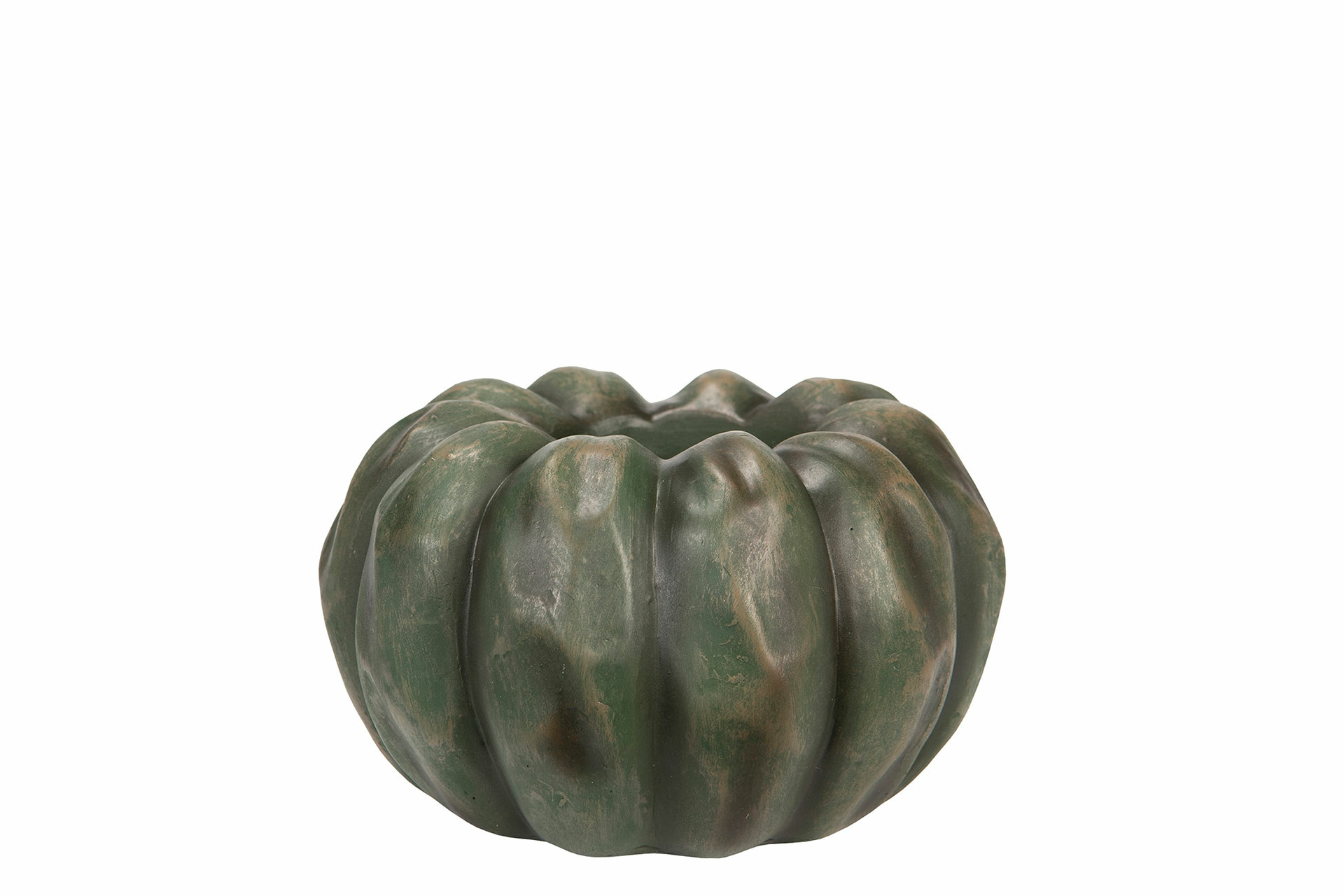 Lantern - Lantern - Pumpkin Green Poly - 11x7 cm - Crown Candle/Tealight - 6