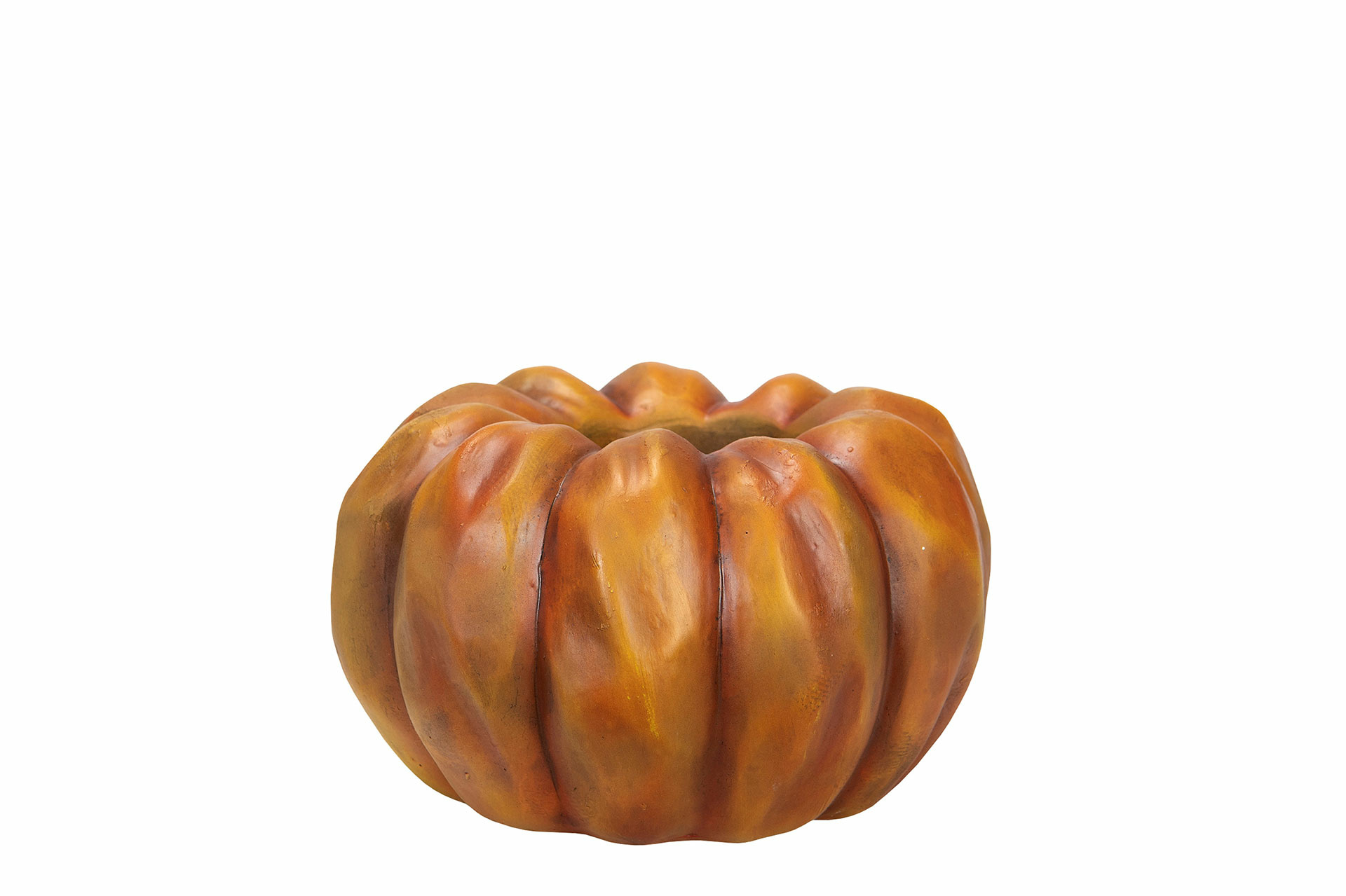 Lantern - Lantern - Pumpkin Orange Poly - 11x7 cm - Taper candle/Tealight - 4