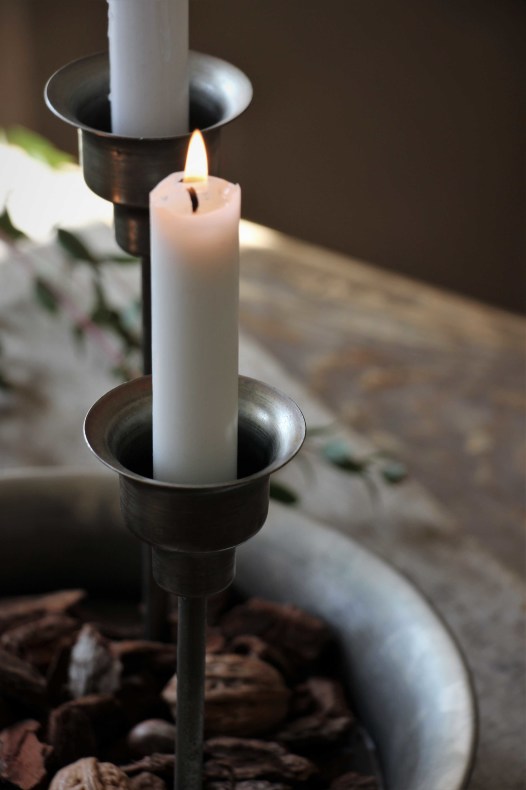 Ljusstake - Ljushållare 3 ljus - Antiksilver - 7