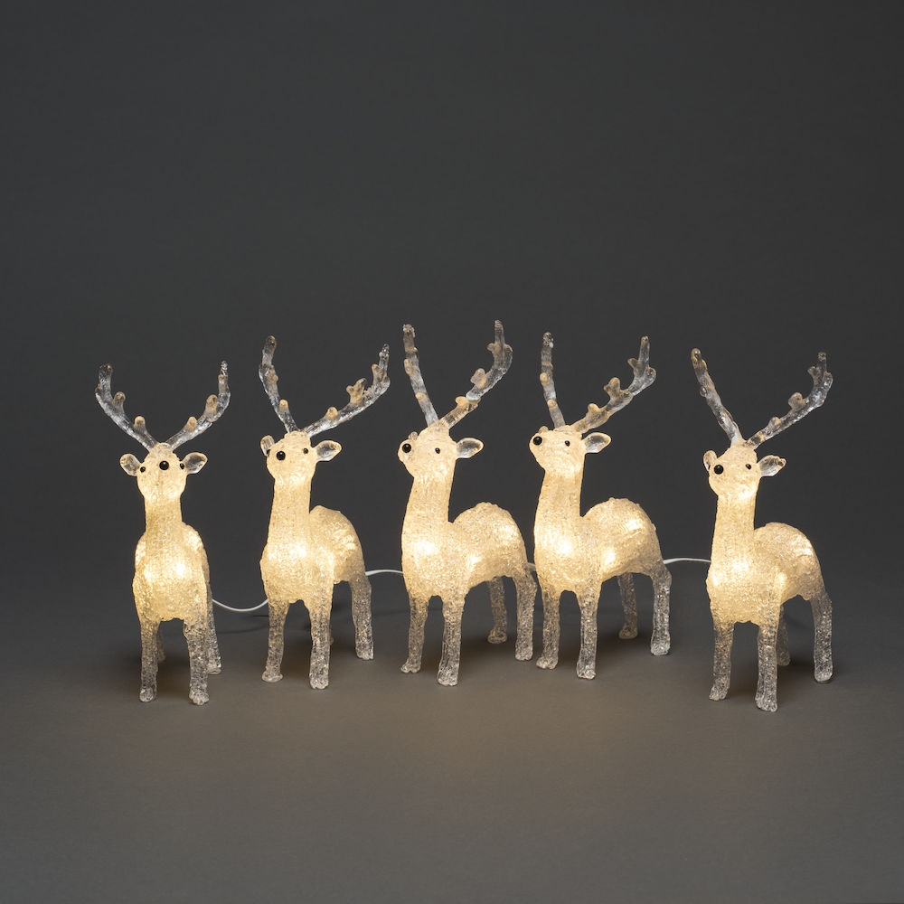 String of lights with 5 reindeer for outdoor use - 3
