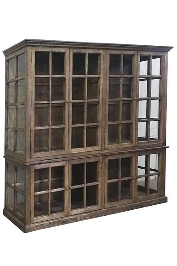 DISPLAY CABINET / CABINET WITH GLASS PANES BROWN - 3