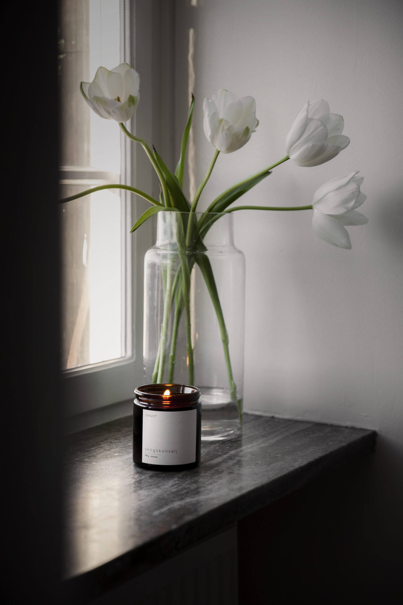 ERNST GLASS VASE STRAIGHT 33 CM
