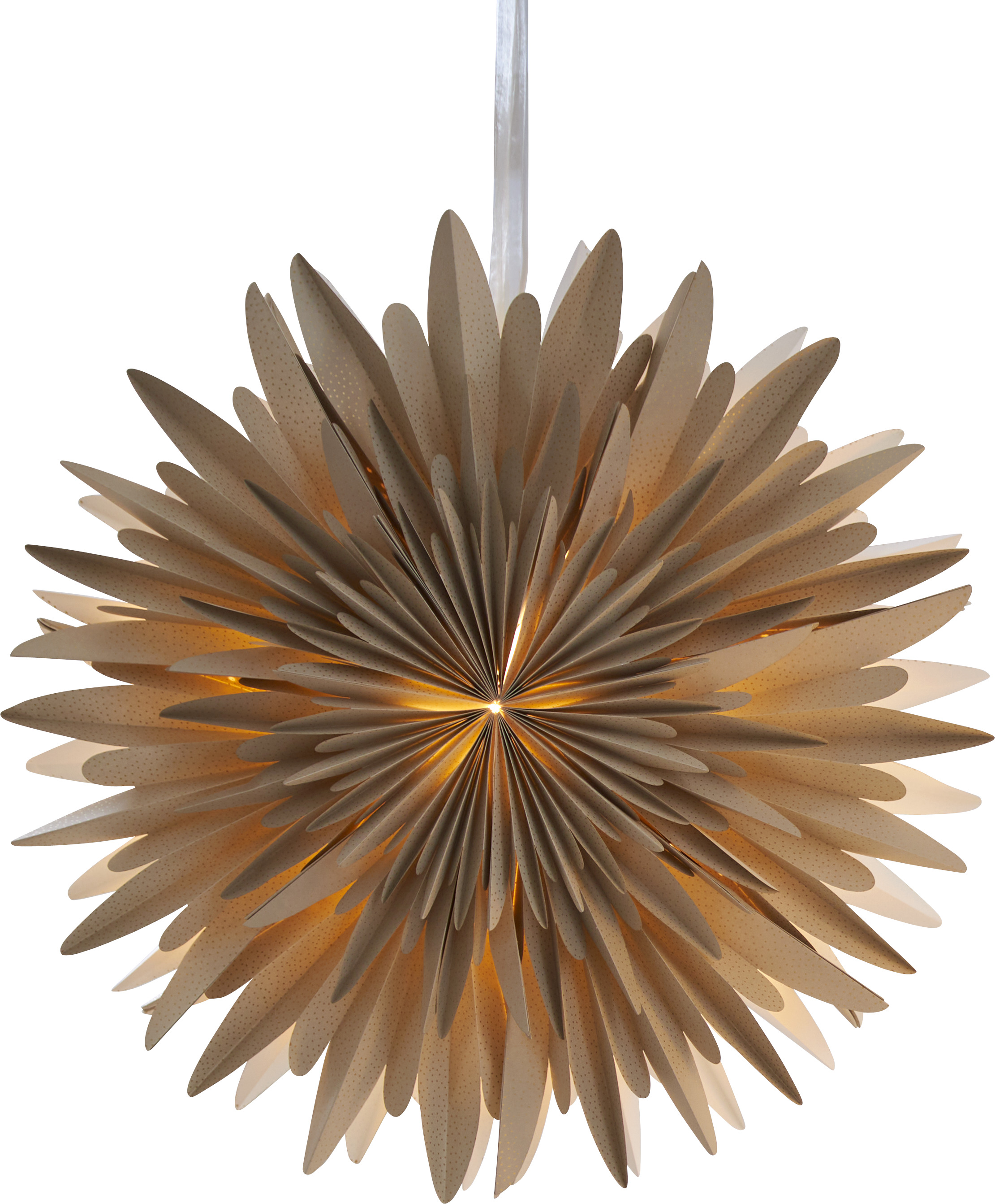 Adventsstjärna - Pappersstjärna Winter - Grå/Guld - 60x60 cm - 5
