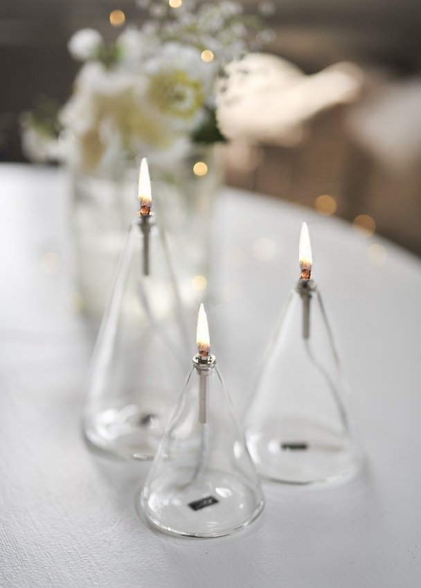 Oil lamp glass - Icon - Silver - 15 cm - 3
