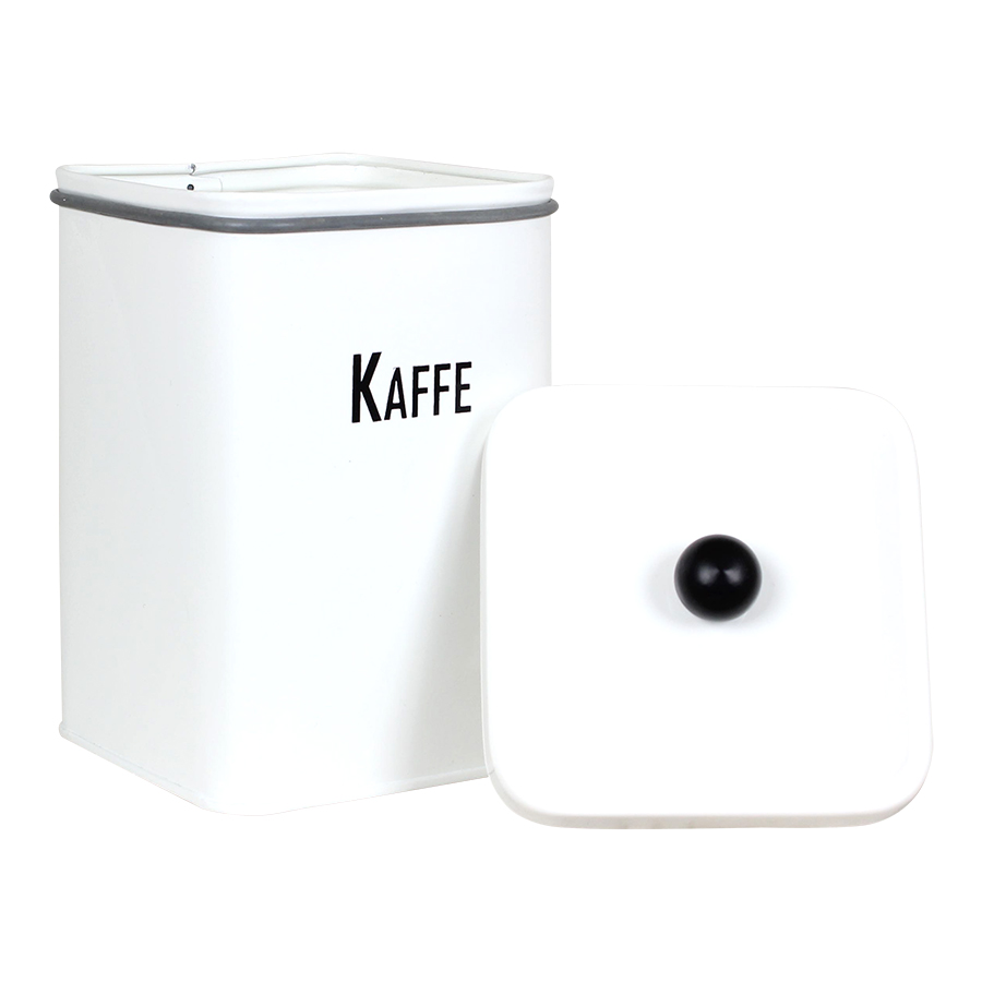Plåtburk med lock för kaffe - 3