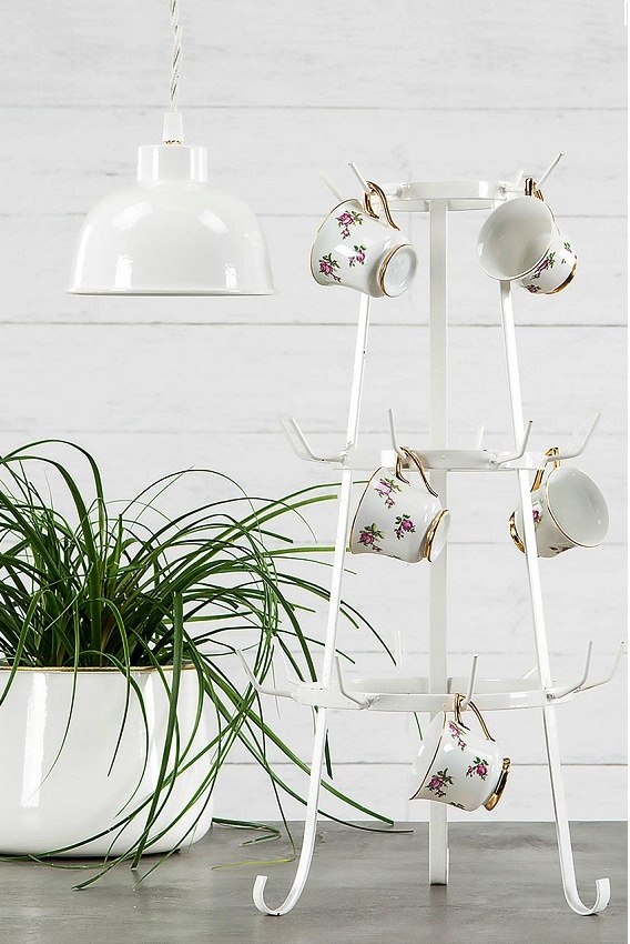 Cup rack Cup holder Bottle rack Antique white 54 cm - 3