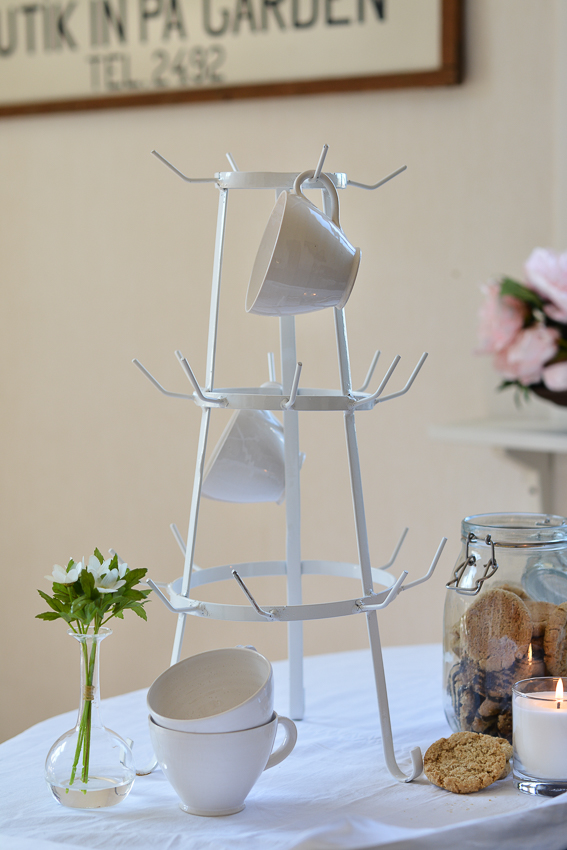 Cup rack Cup holder Bottle rack Antique white 54 cm - 2