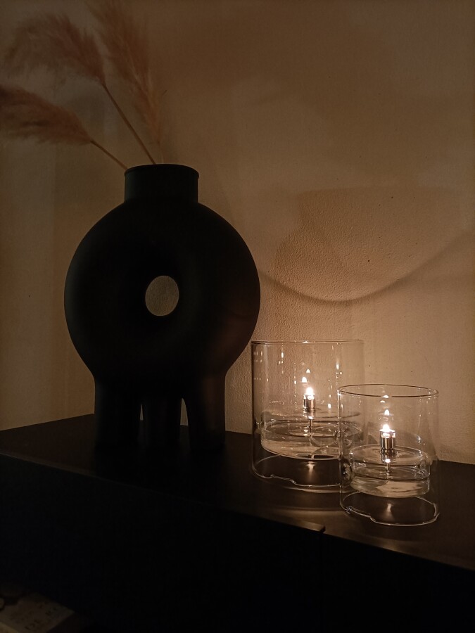 Oil Lamp Glass - Cylinder - 15x17 cm - Silver - 4