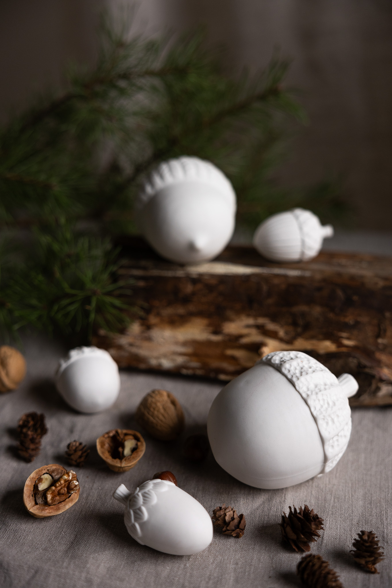 Stenby - Acorn - Nut - Ceramic - White - 2