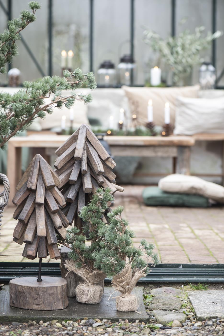 Spruce - Cedar tree on a base - Jute - 34 cm - 8