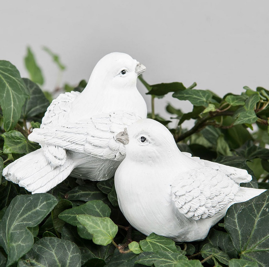 Stick/Decoration - Dove - Doves 2-pack - White - 2