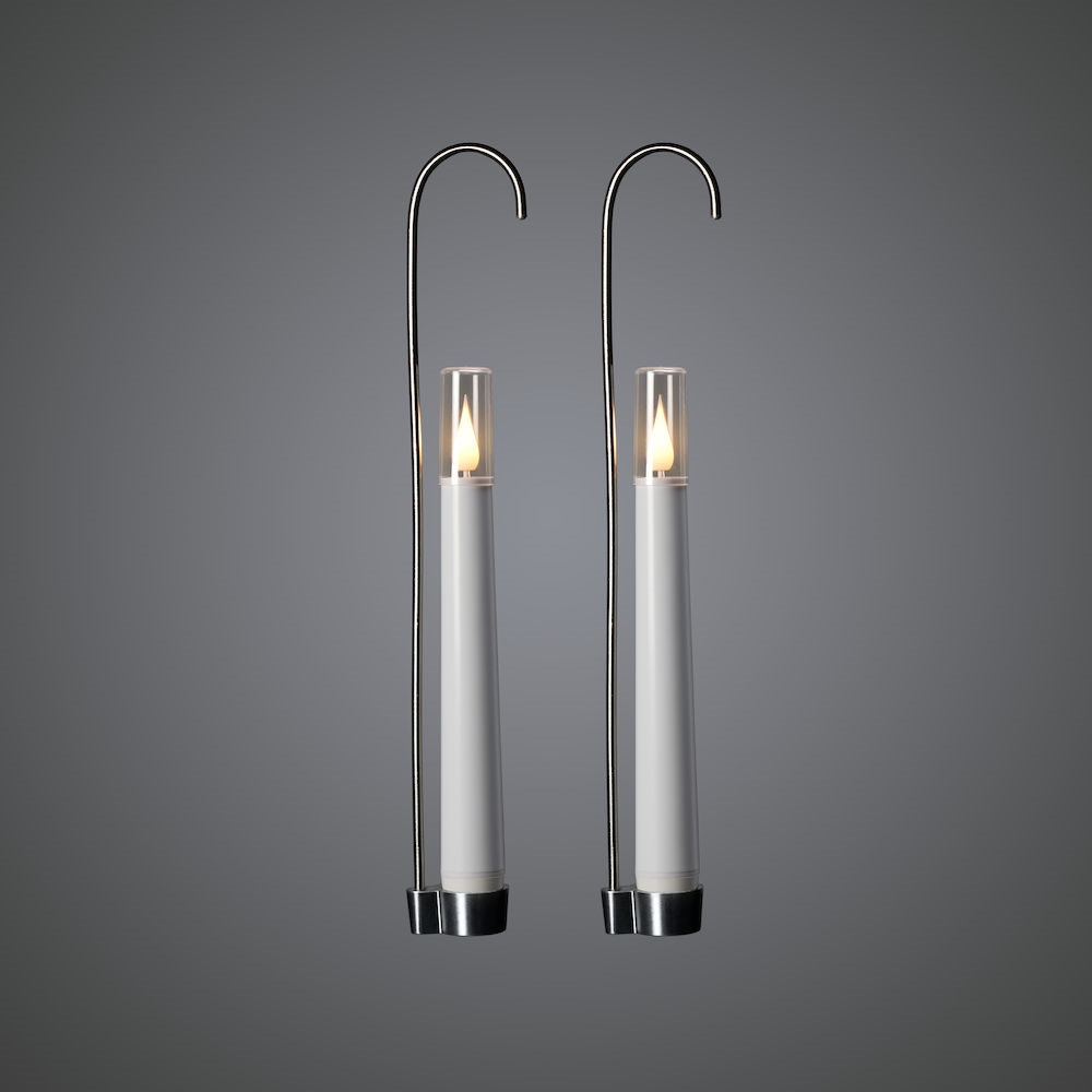 Hanging Battery Lights - Crown Lights with Lifelike Flames - 2-pack - Outdoor/Indoor - 3