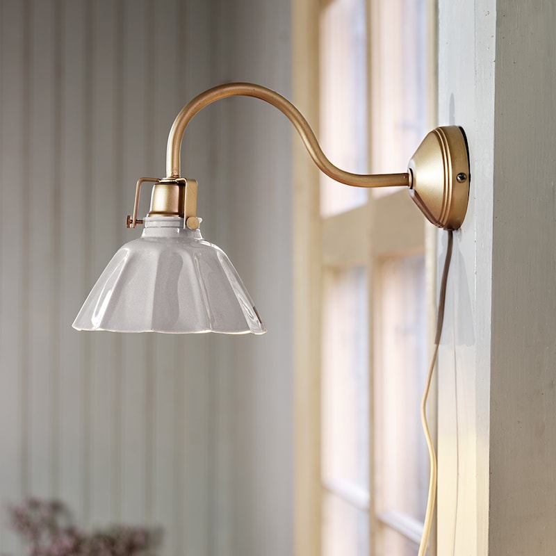 Wall lamp - Lamp - Beige/Brass - 3