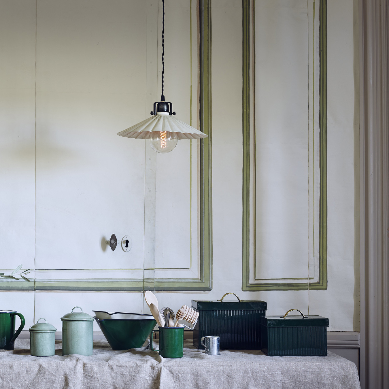 Taklampa - Lampa - Skomakarlampa - Plåt - Antikvit - 6