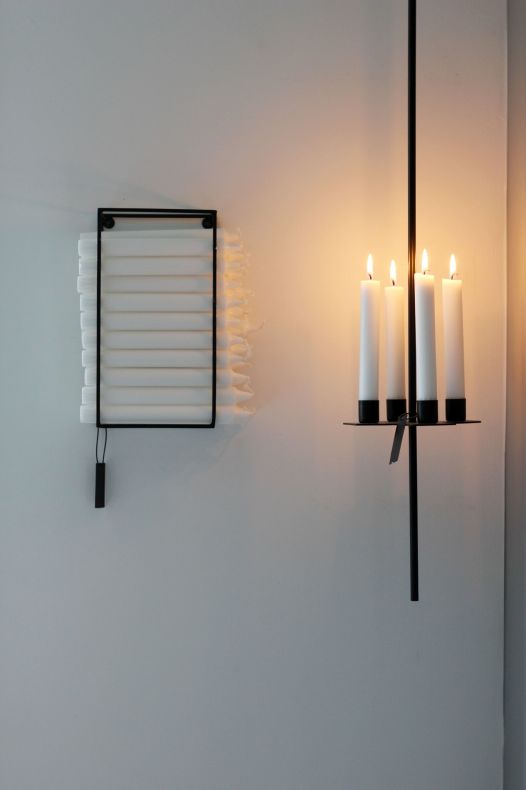 Candle storage candle holder black - 25x14 cm - 4
