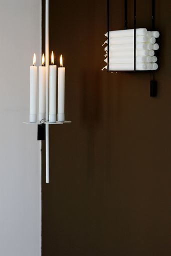 Ljusampel - Hängljusstake - 4 ljus - Vit - 80 cm  - 2
