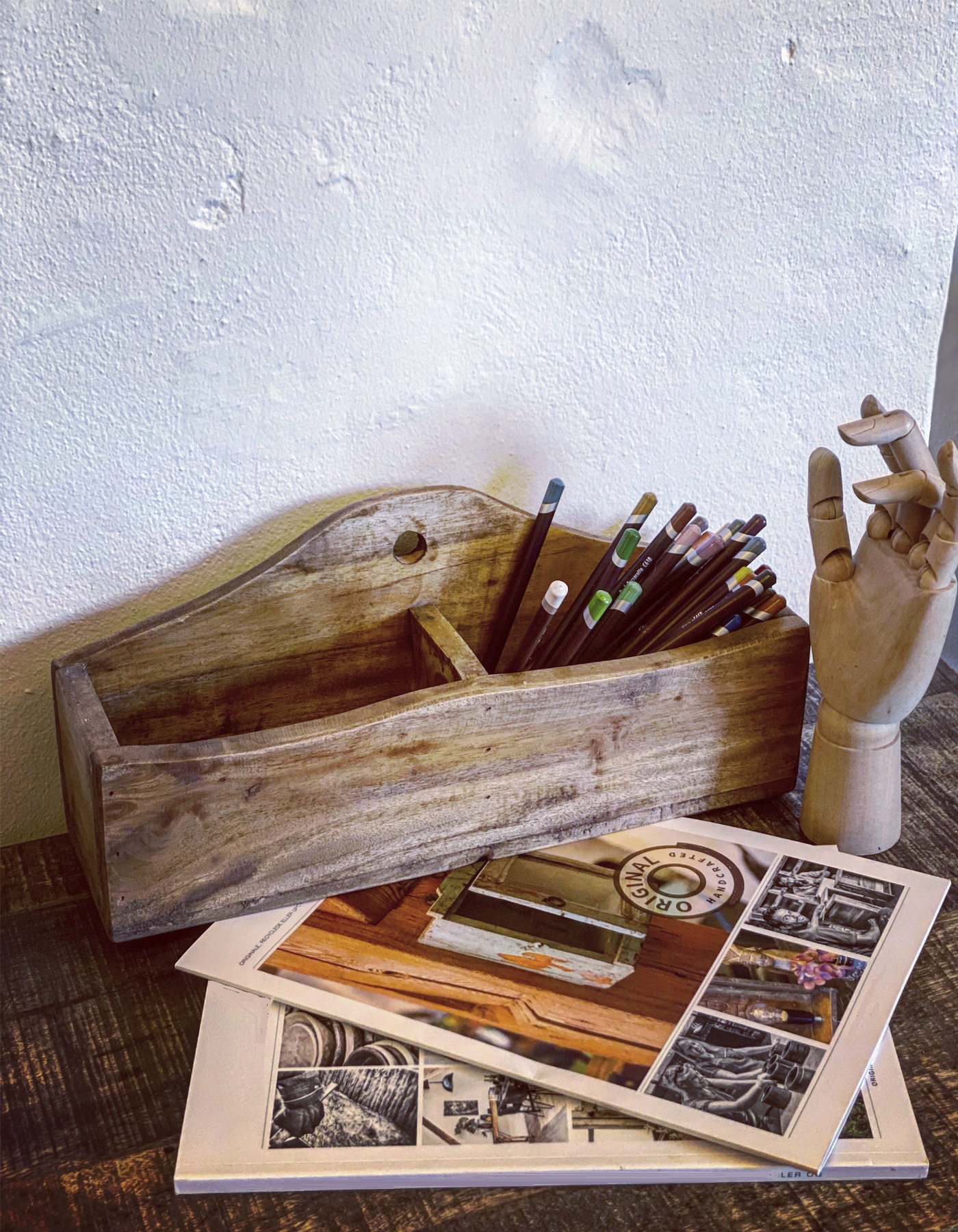 Wooden box - Wall shelf - 35x16 cm