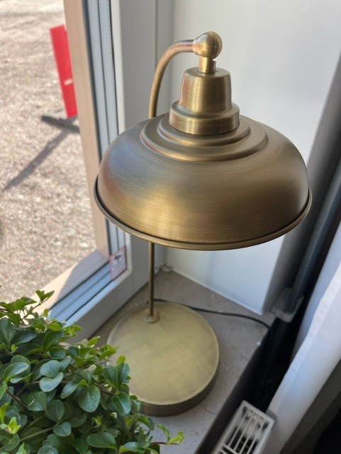Bordslampa - Lampa - Antikmässing - 20x52 cm - 2