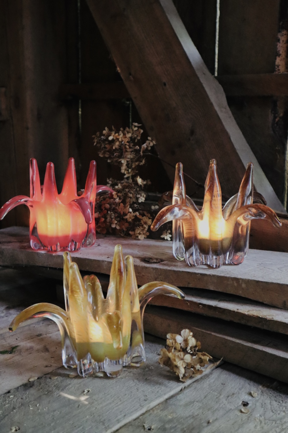 Lantern - Candle lantern - Candlestick - Glass - 20x12 cm - 3