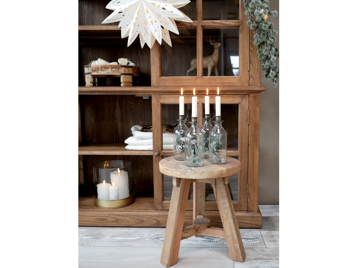 Advent candle holder - Bottles with candle holders - Numbers 1-4 - 2