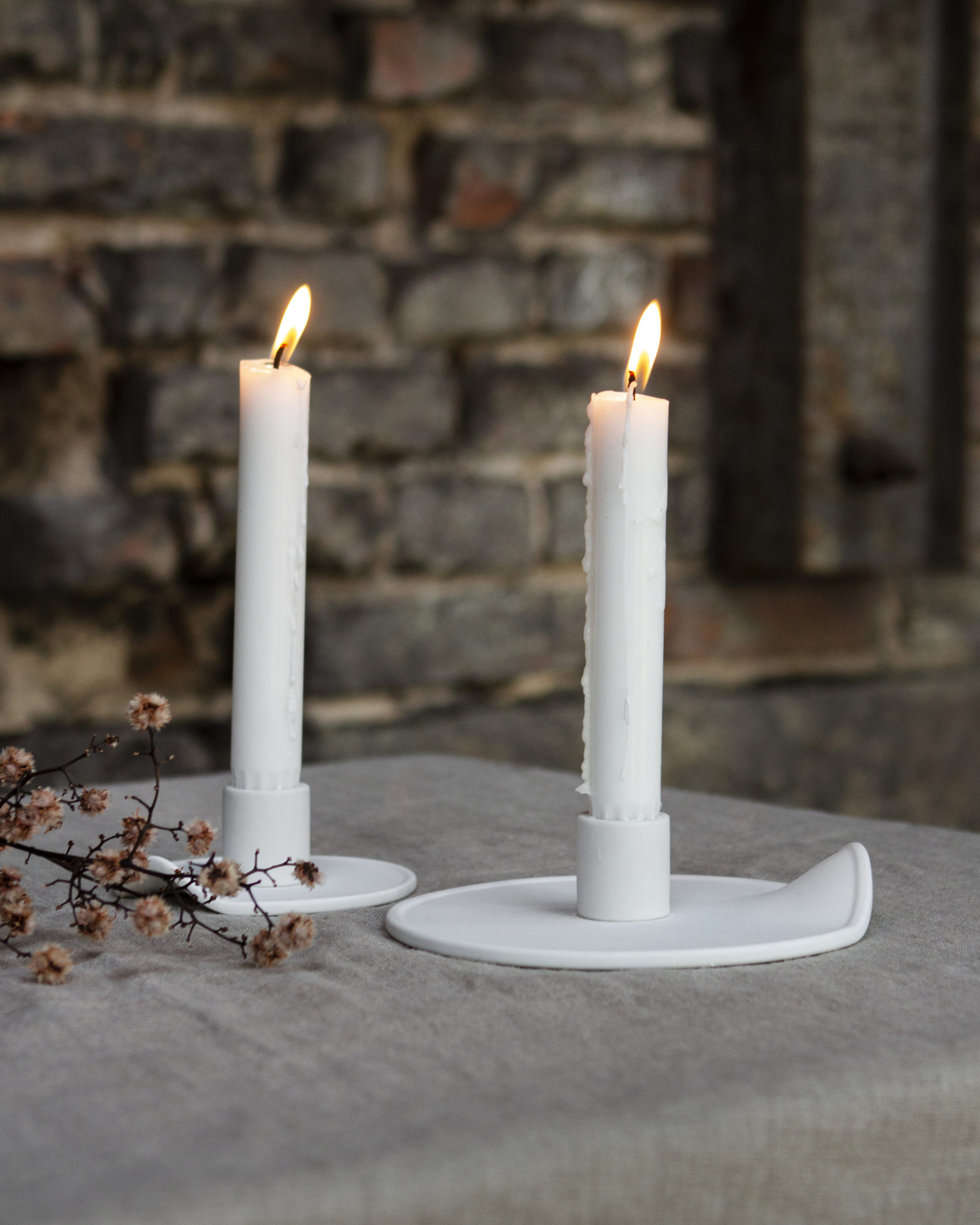 Ekarp - Ljusstake - Vit - 10x10 cm - 4