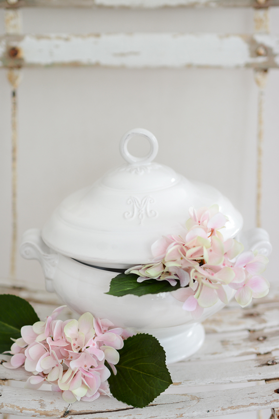 HYDRANGEA SPRIG - LIGHT PINK - 25 CM - 5
