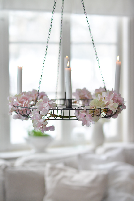 HYDRANGEA SPRIG - LIGHT PINK - 25 CM - 2