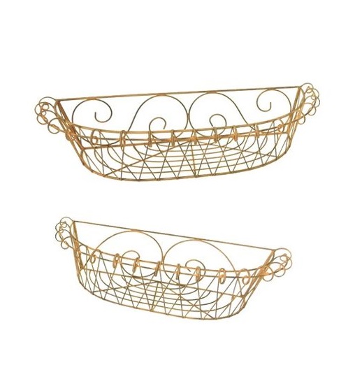 Flower box - Wall pot - 2-pack - Rust - 3