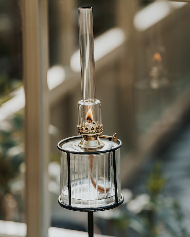 Ställning på pinne Svart (till Fotogenlampa Rak Stor) - 98 cm - 2