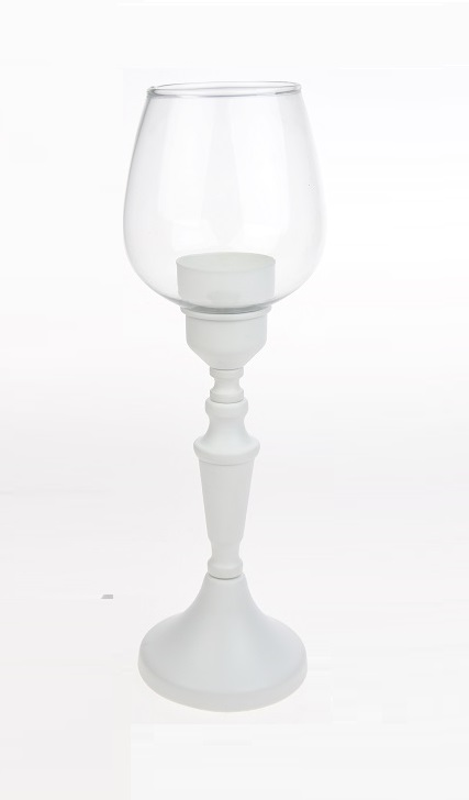 Lantern - Lantern on a stand - White - 27 cm - 2