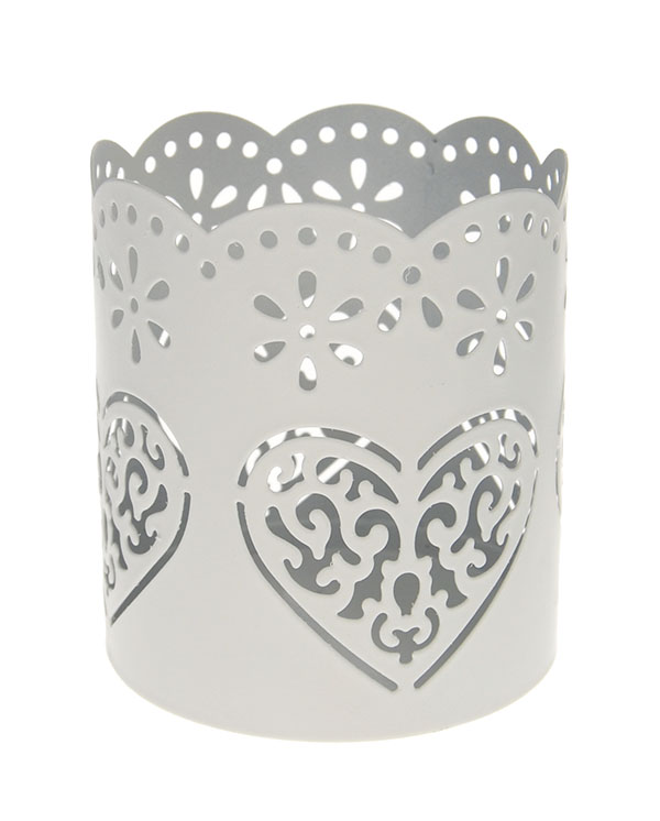 Lantern - Lantern - Tealight - White - Heart - 3