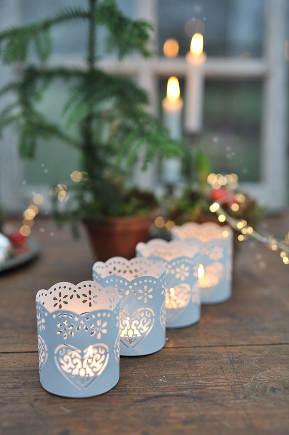 Lantern - Lantern - Tealight - White - Heart - 2