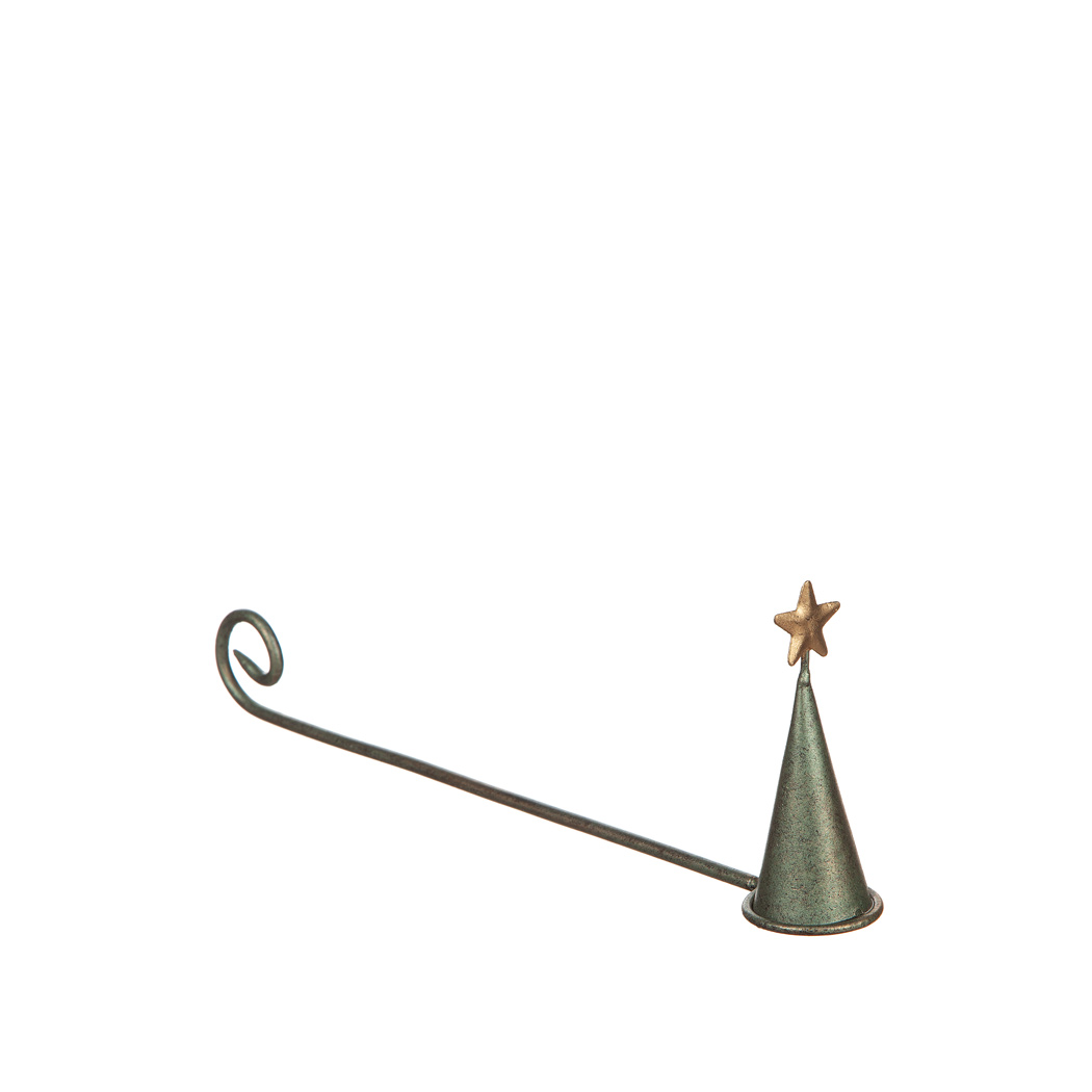 Ljussläckare gran i hamrad plåt - 25 cm - 3