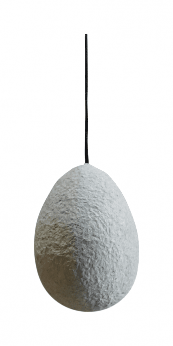Easter egg - Egg - DBKD - Papier Maché - Grey-white - 7 cm - 4