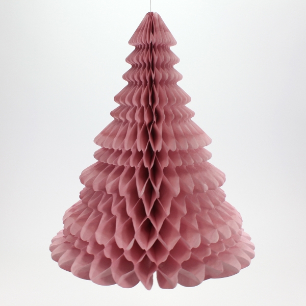 Julgran - Honeycomb - Papper - Large - Dusty Pink - 2