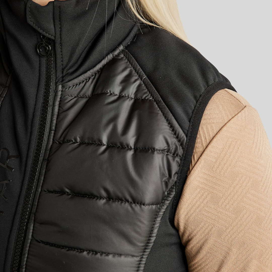 MONTAR EMMA HYBRID BODYWARMER VEST - BLACK - 5