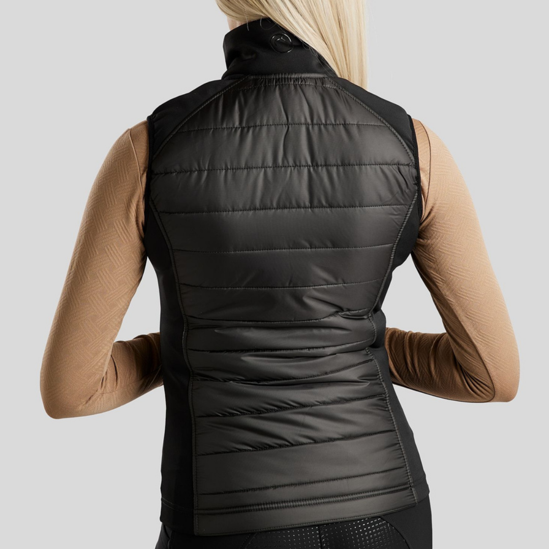 MONTAR EMMA HYBRID BODYWARMER VEST - BLACK - 2