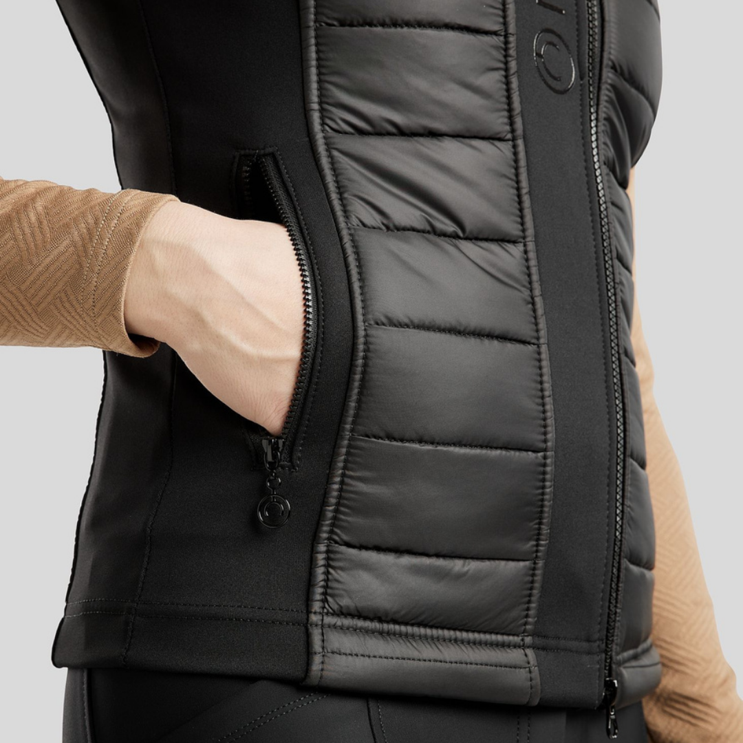 MONTAR EMMA HYBRID BODYWARMER VEST - BLACK - 3