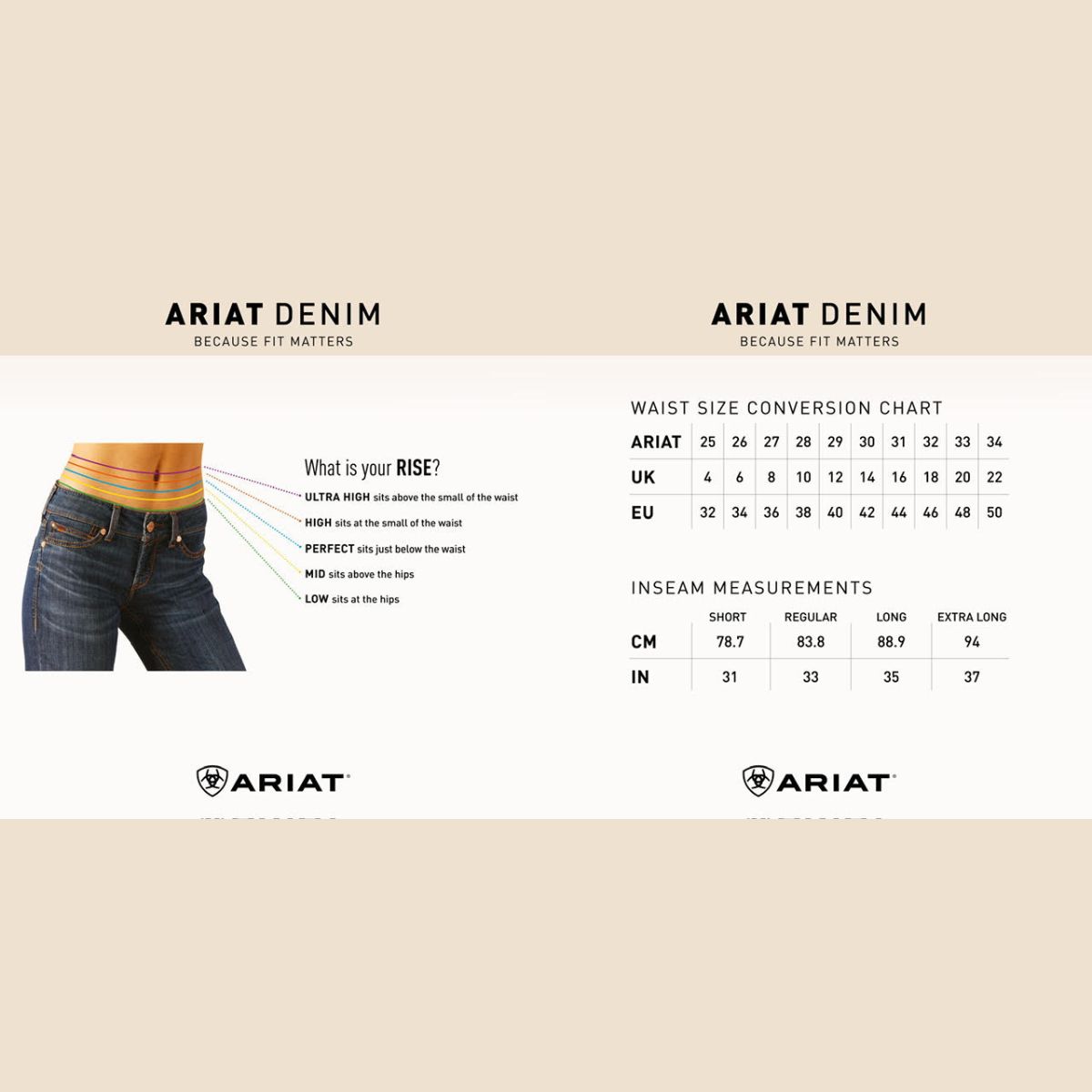 Ariat Jeans Size Chart Men ARIAT WMS REAL MID RISE ICON STRAIGHT