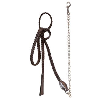 DYON PLAITED LEADROPE WHIT CHAIN