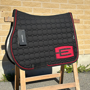 EQUILINE HOPPSCHABRAK MED E-LOGGA BLACK E42 VERM.RED-GL.BLACK P31+P112