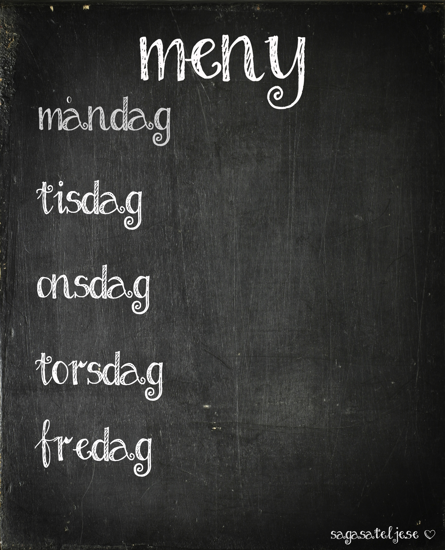 Gratis Planera veckomeny