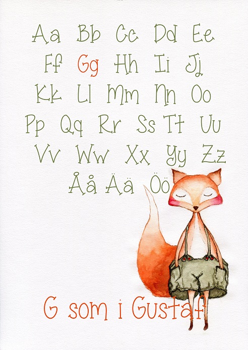 Alphabet Fox with name